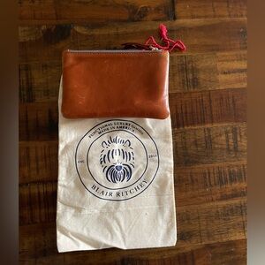 Blair Ritchey Leather Zip Wallet Chestnut Postal Blue